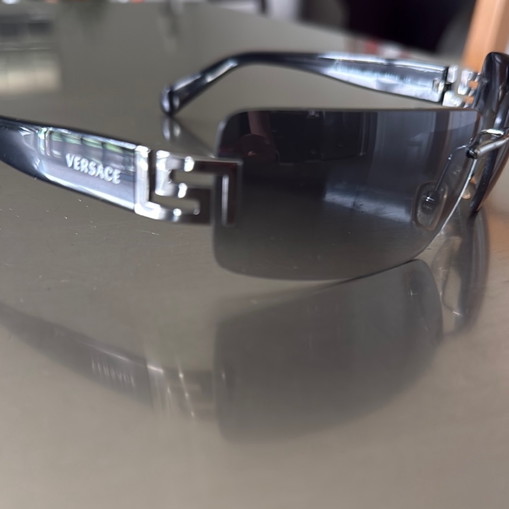 Versace Black Rimless Sunglasses